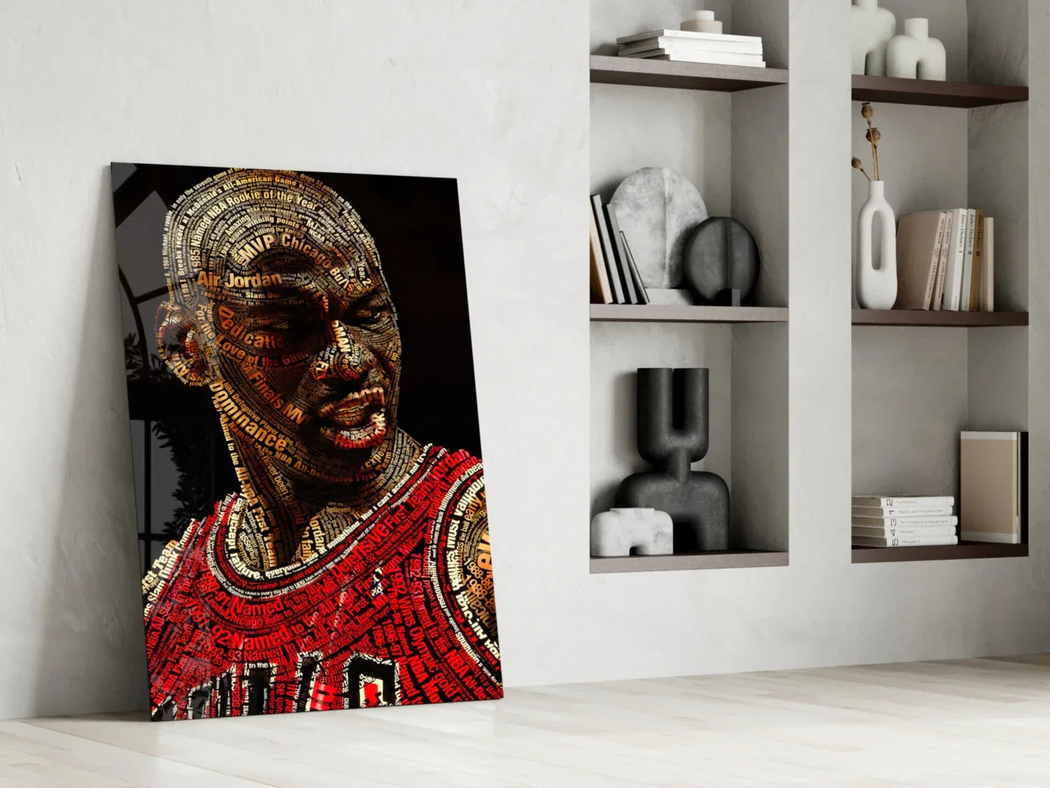 Michael Jordan Glass Wall Art - LUXARTDECO