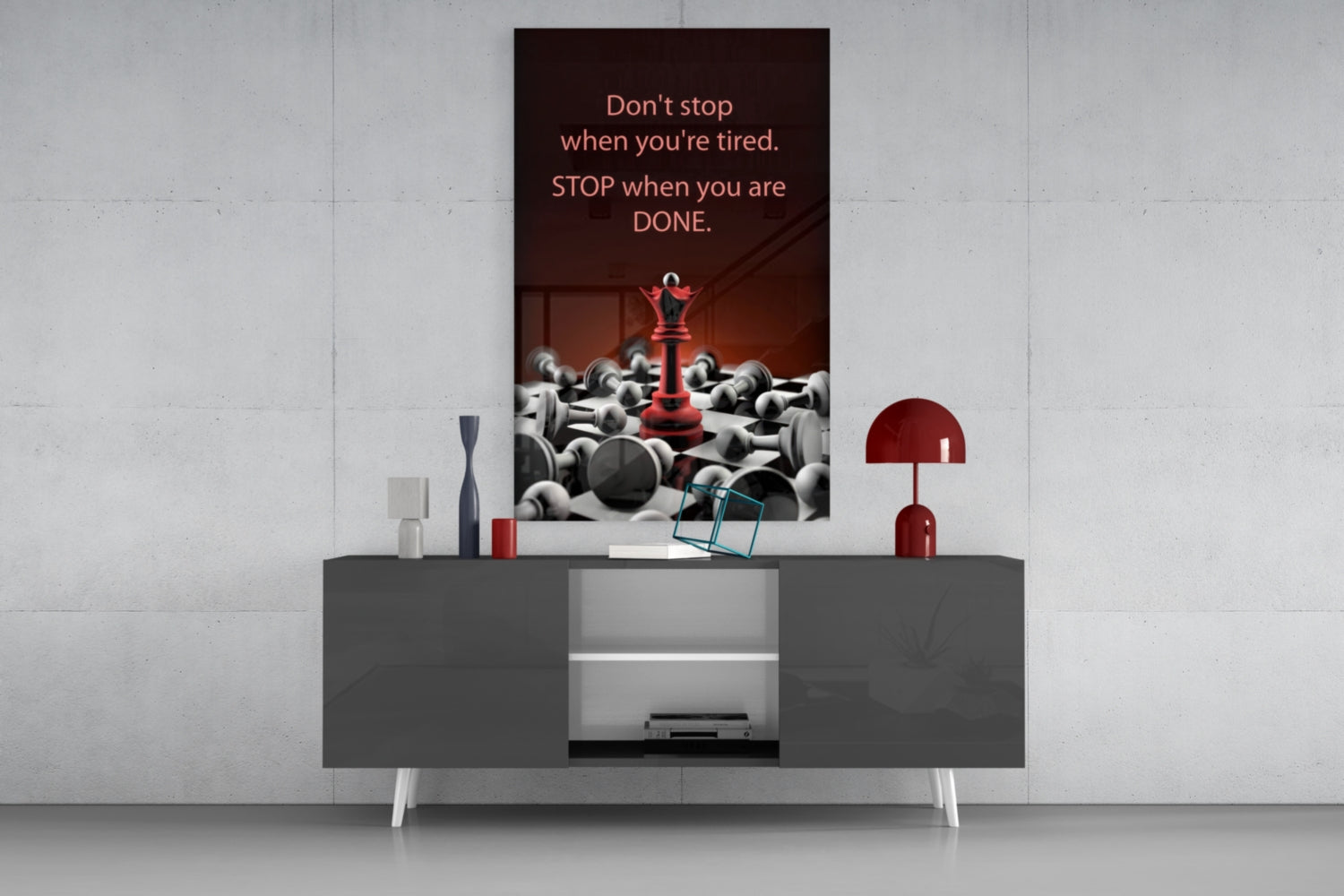 Don't Stop Glass Wall Art