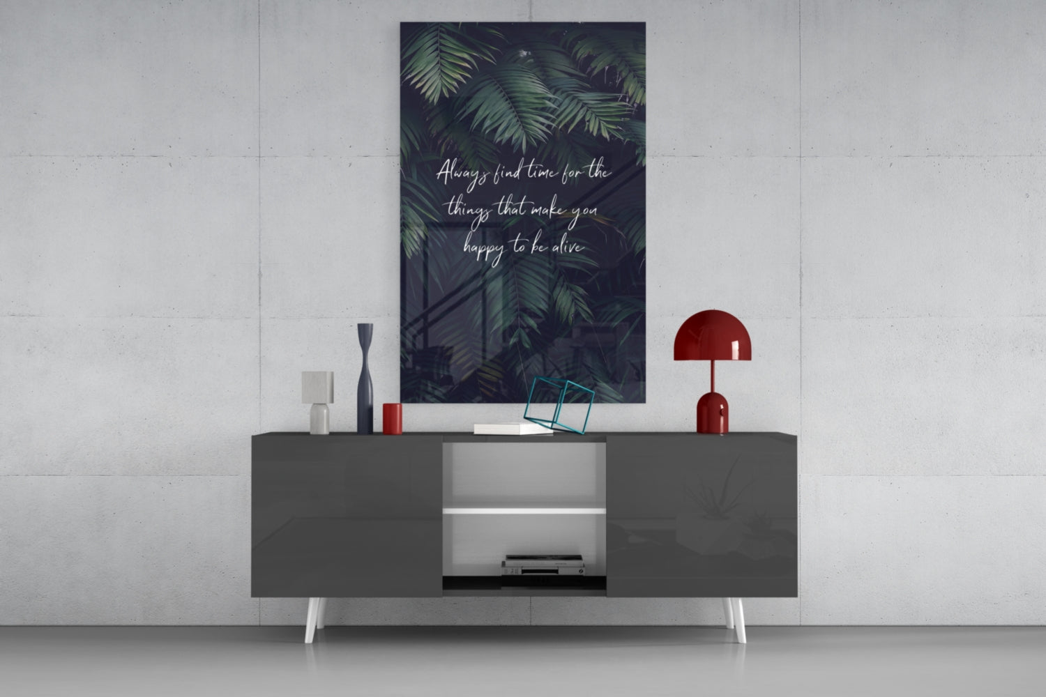 Secret of Happiness Glass Wall Art