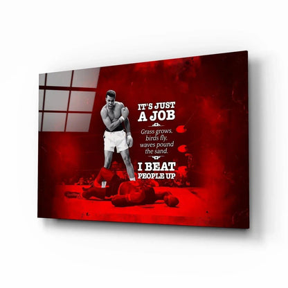 Muhammad Ali Glass Wall Art - LUXARTDECO