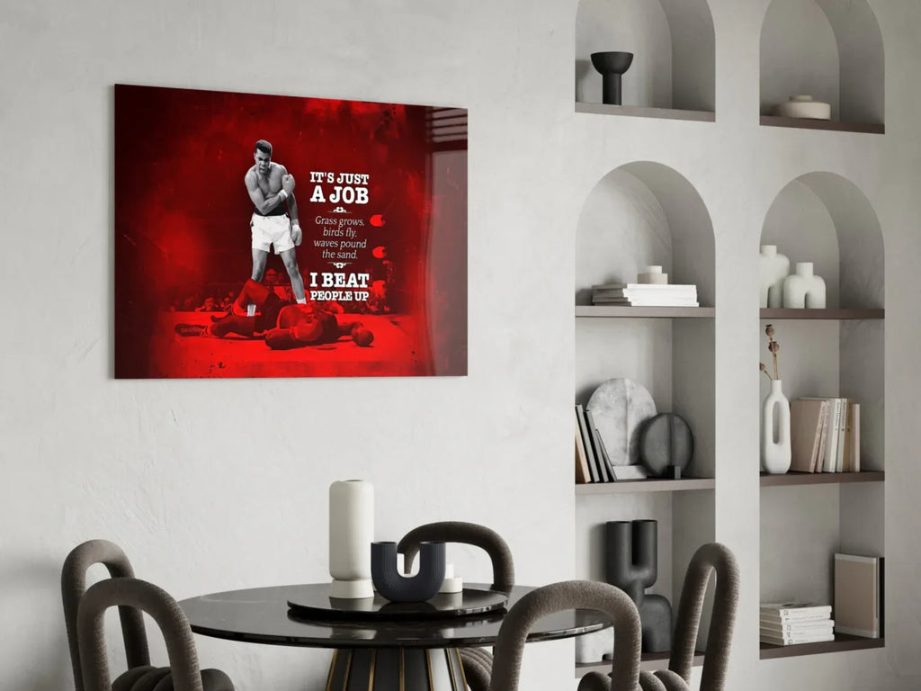 Muhammad Ali Glass Wall Art - LUXARTDECO