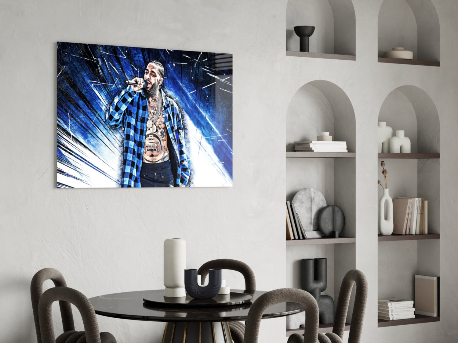 Nipsey Hussle Glass Wall Art