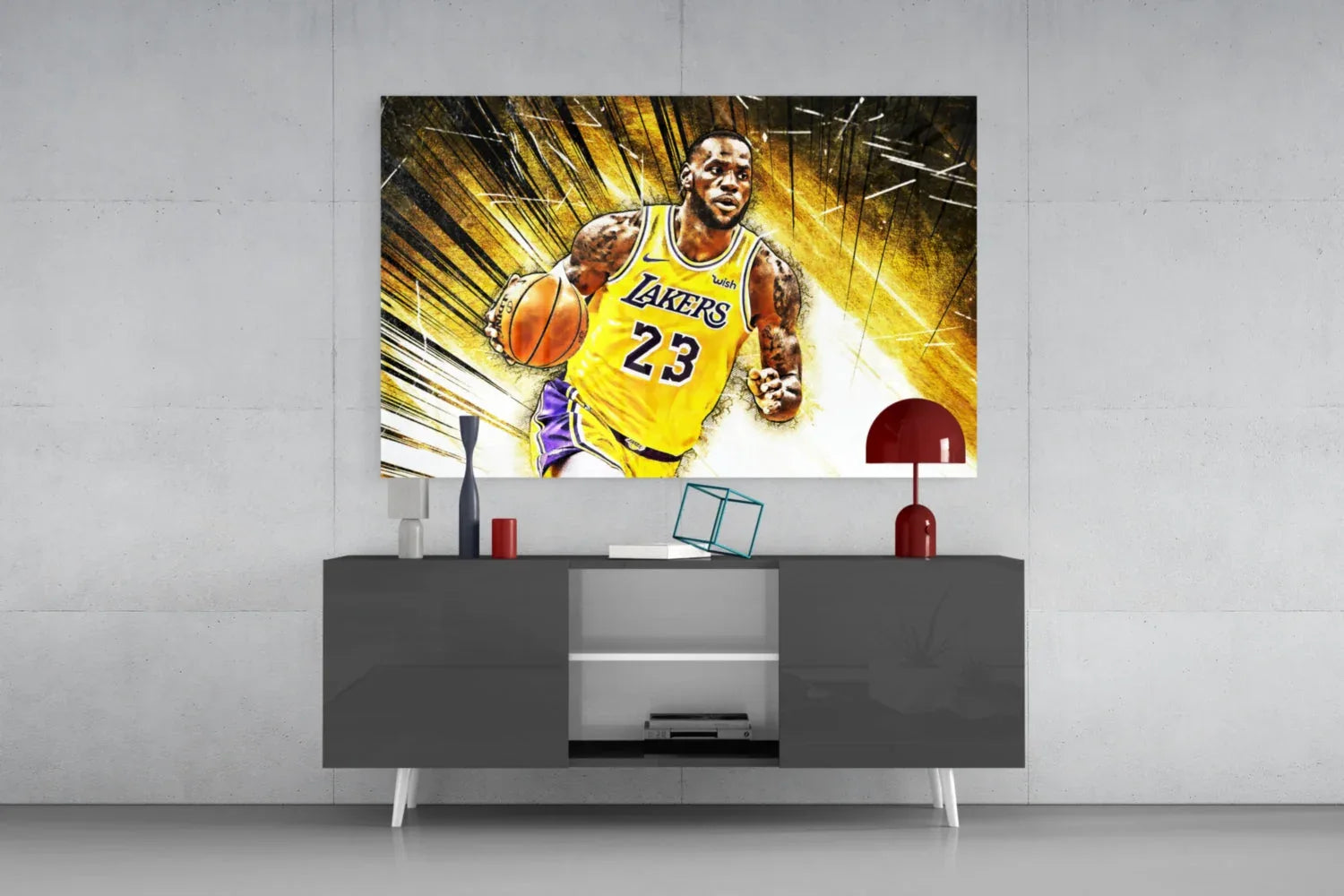 Lebron James Glass Wall Art - LUXARTDECO