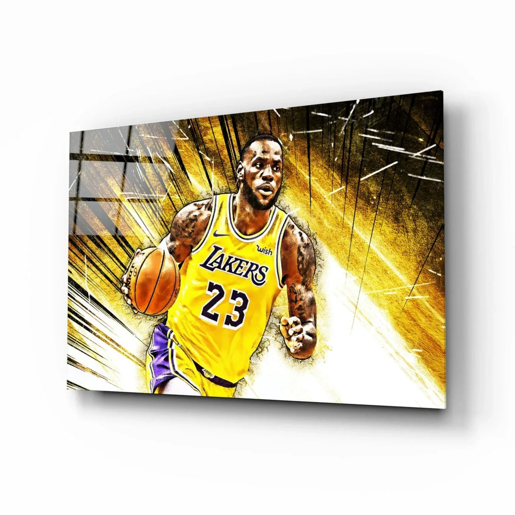 Lebron James Glass Wall Art - LUXARTDECO