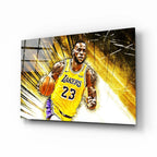 Lebron James Glass Wall Art - LUXARTDECO