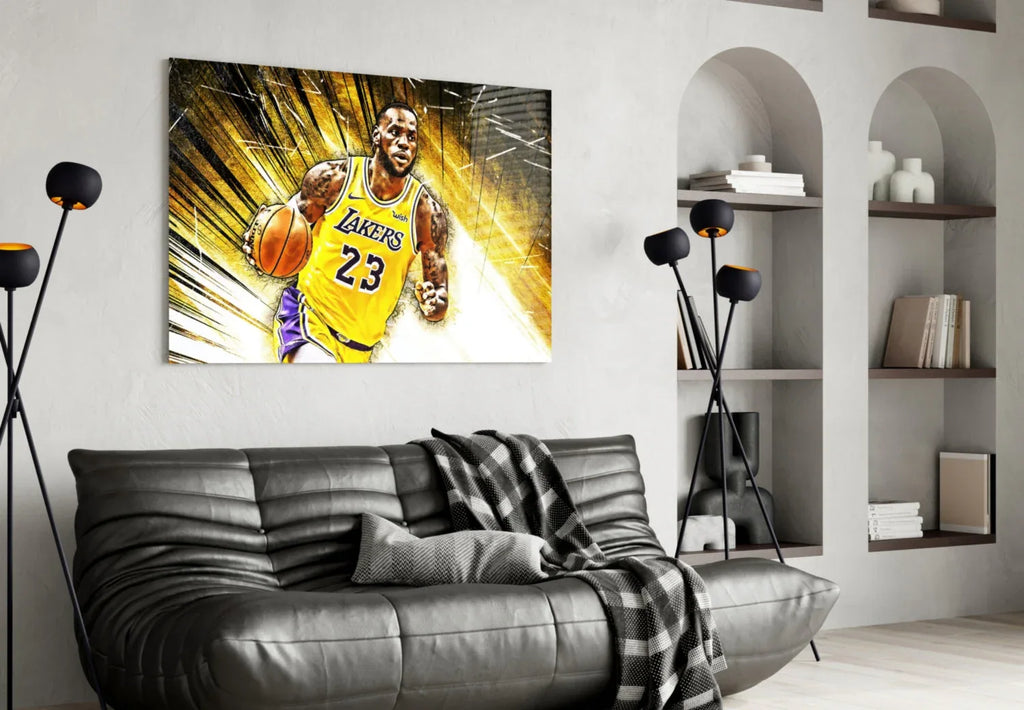 Lebron James Glass Wall Art - LUXARTDECO