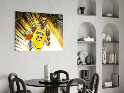Lebron James Glass Wall Art - LUXARTDECO