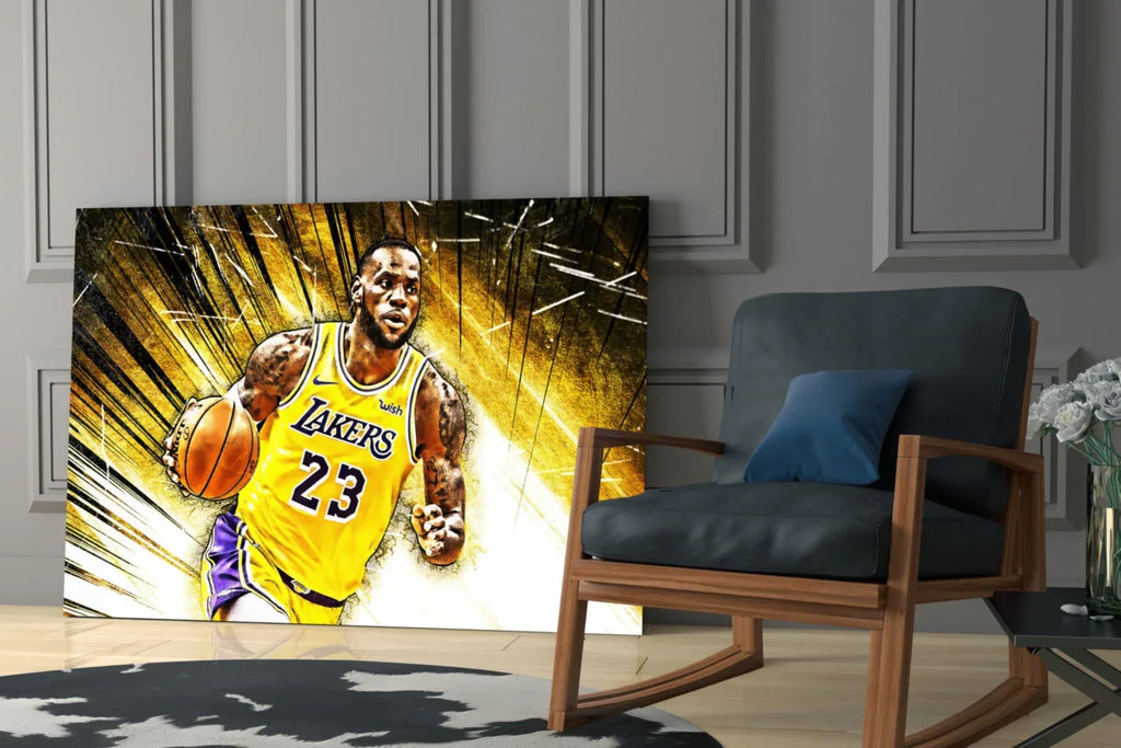 Lebron James Glass Wall Art - LUXARTDECO