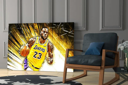 Lebron James Glass Wall Art - LUXARTDECO