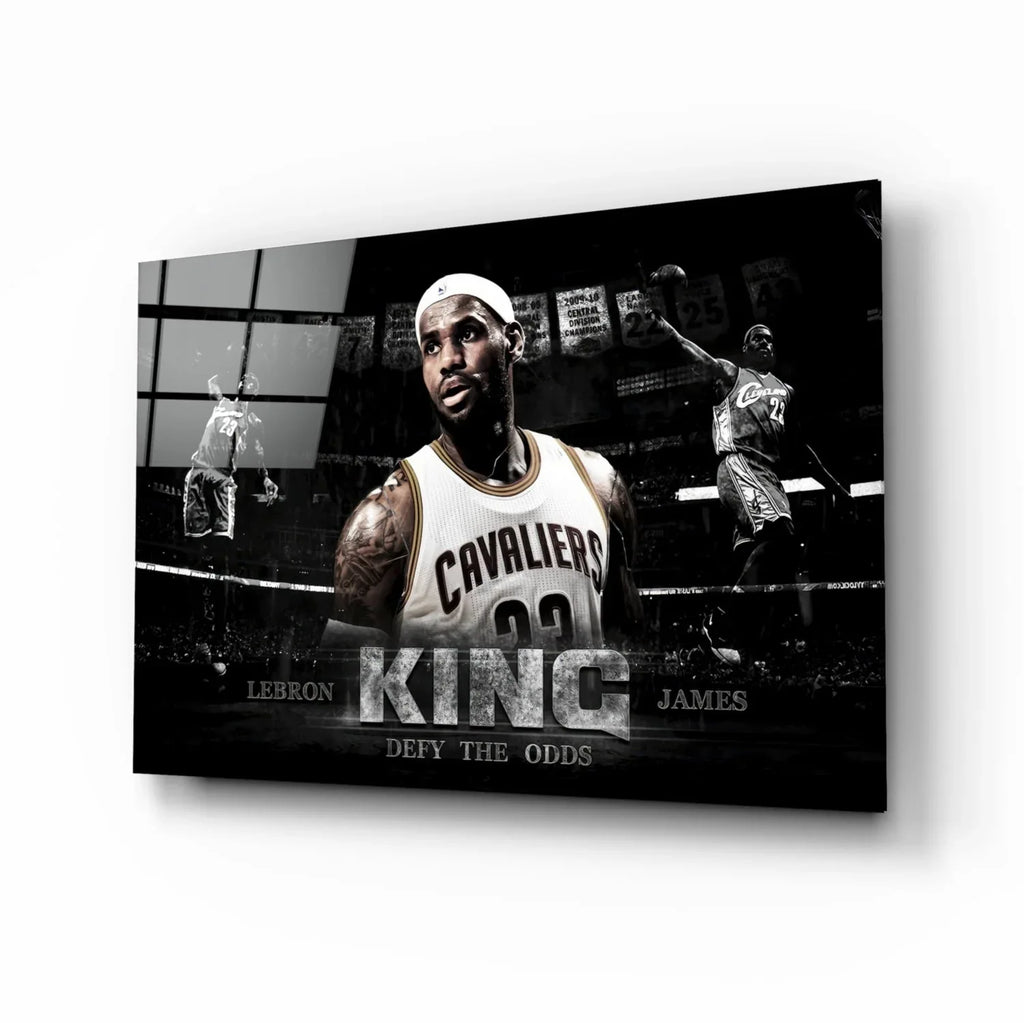 Lebron James Glass Wall Art - LUXARTDECO