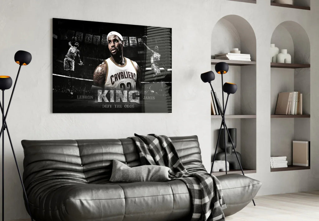 Lebron James Glass Wall Art - LUXARTDECO