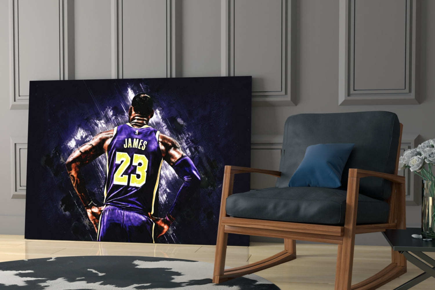 Lebron James Glass Wall Art