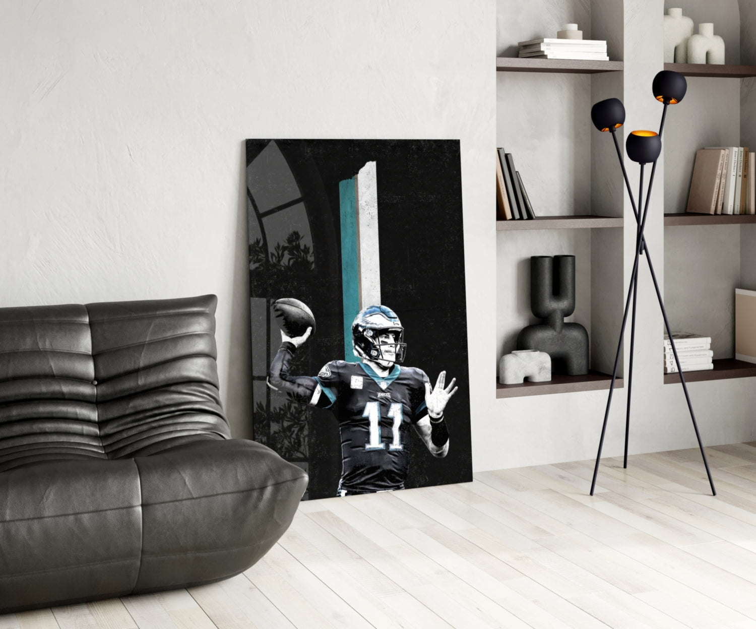 Carson Wentz Glass Wall Art