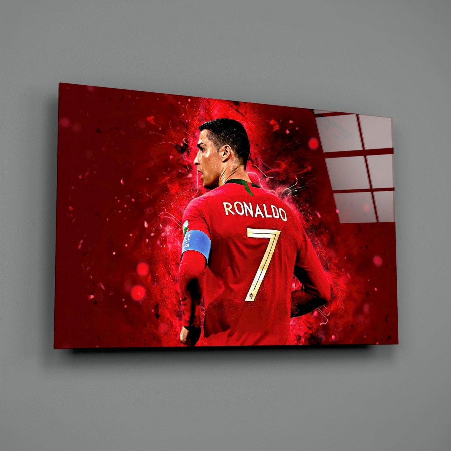 Christiano Ronaldo Glass Wall Art