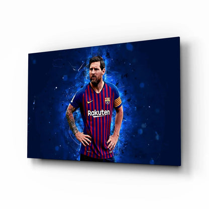 Messi Glass Wall Art - LUXARTDECO