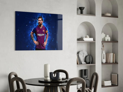 Messi Glass Wall Art - LUXARTDECO