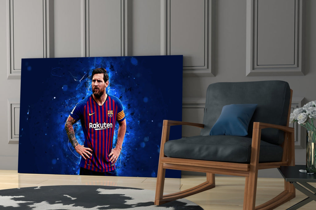Messi Glass Wall Art