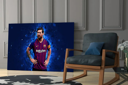 Messi Glass Wall Art - LUXARTDECO