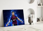 Messi Glass Wall Art - LUXARTDECO