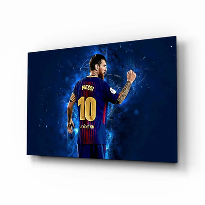 Messi Glass Wall Art - LUXARTDECO