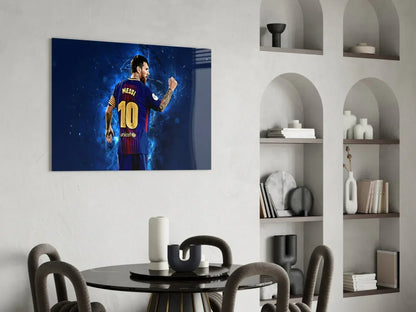 Messi Glass Wall Art - LUXARTDECO