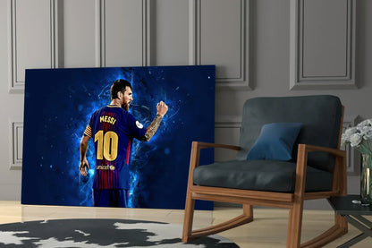 Messi Glass Wall Art - LUXARTDECO