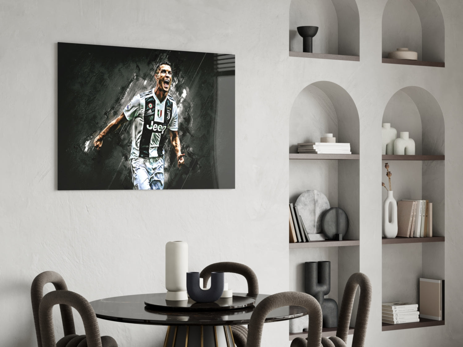 Christiano Ronaldo Glass Wall Art