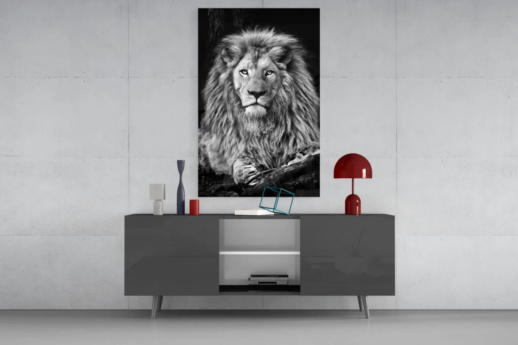 Lion Glass Wall Art - LUXARTDECO