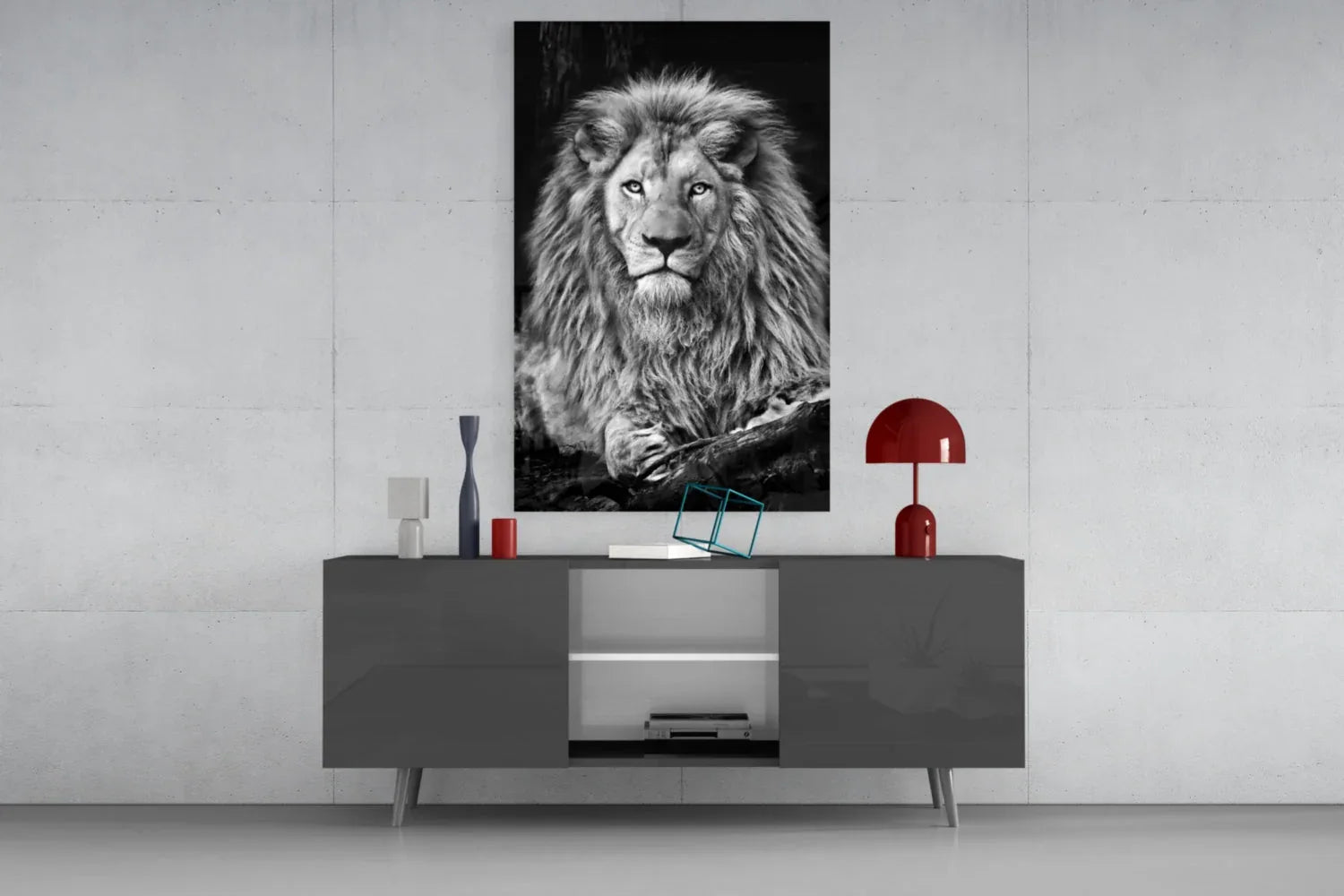Lion Glass Wall Art - LUXARTDECO