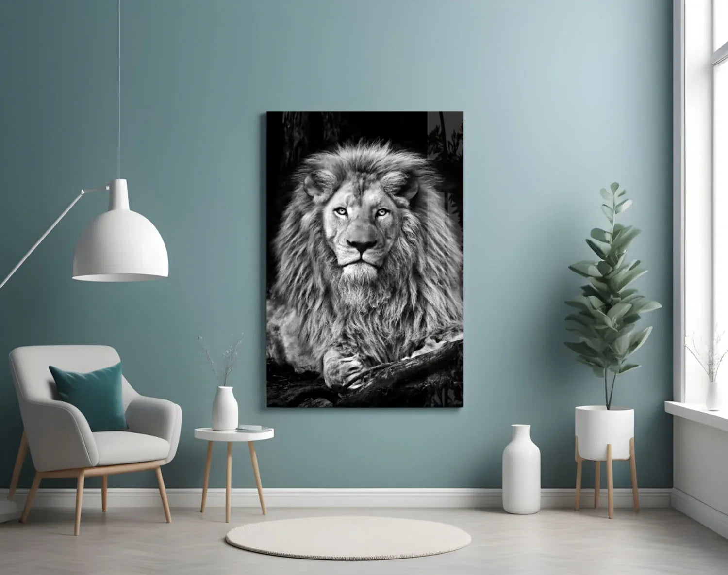 Lion Glass Wall Art - LUXARTDECO