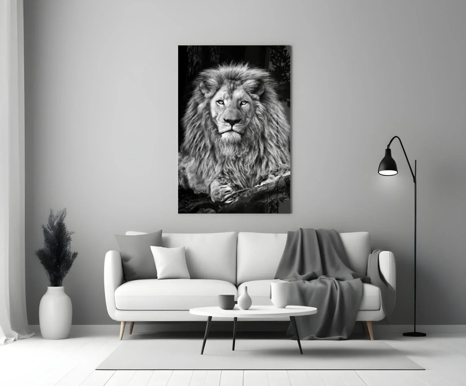 Lion Glass Wall Art - LUXARTDECO