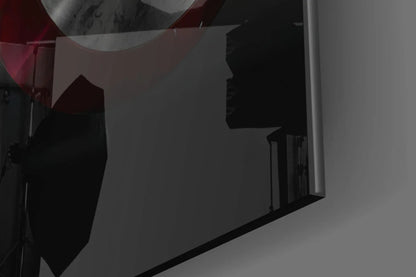 Captain America Glass Wall Art - LUXARTDECO