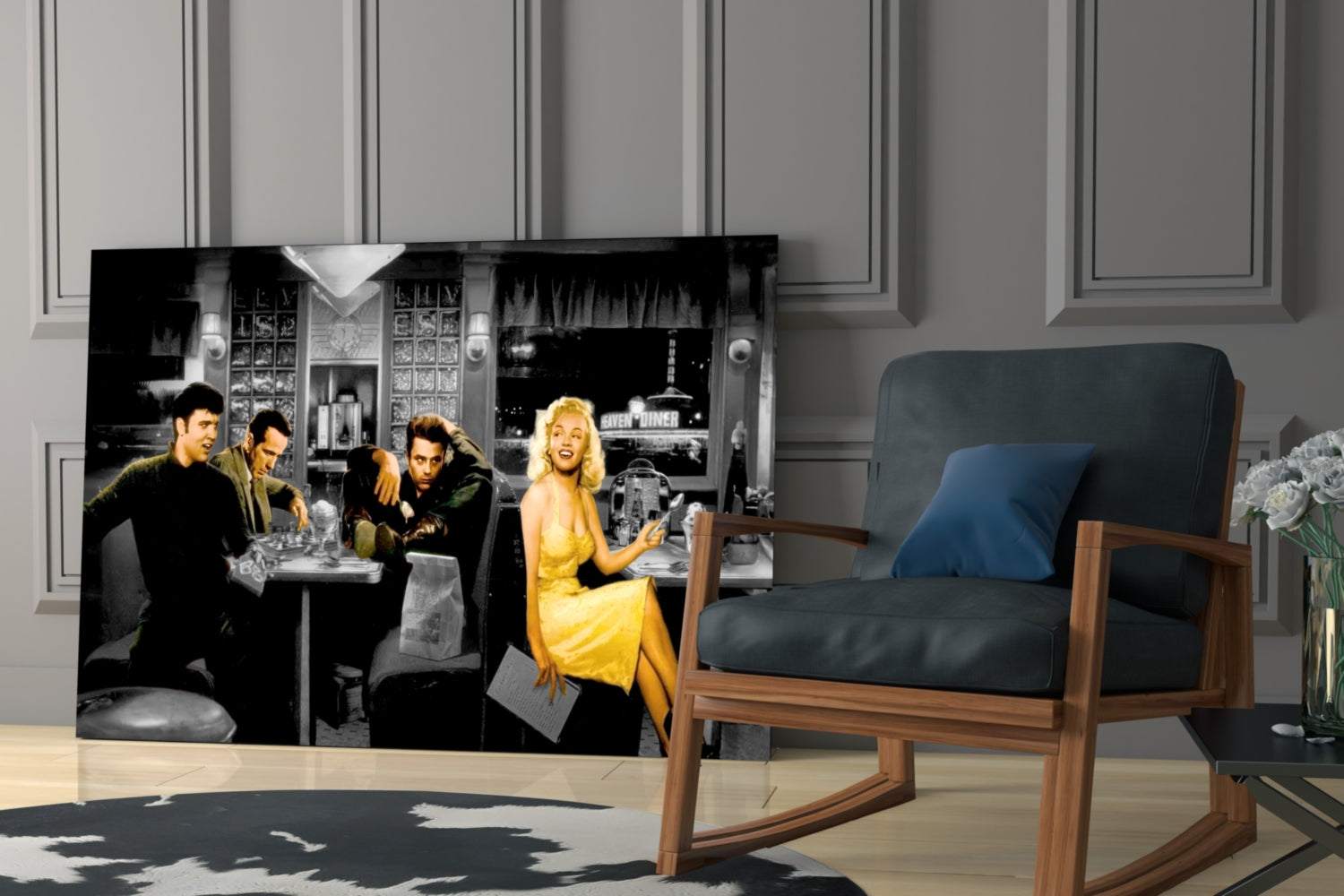 Marilyn Elvis Humphrey - Cafe Glass Wall Art