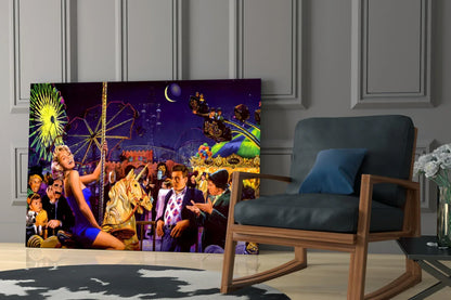 Marilyn Humphrey Theme Park Tempered Glass Wall Art - Premium Retro Decor - LUXARTDECO