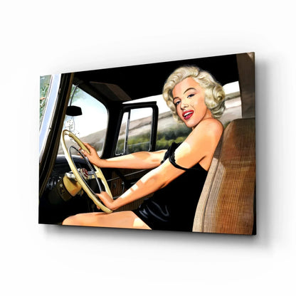 Marilyn Monroe Glass Wall Art - LUXARTDECO