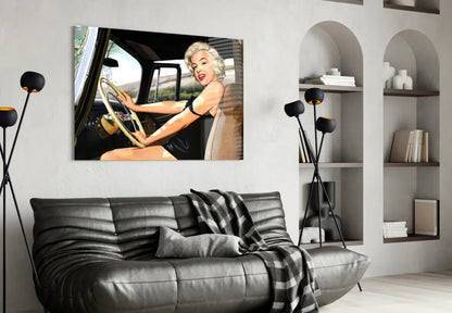 Marilyn Monroe Glass Wall Art - LUXARTDECO