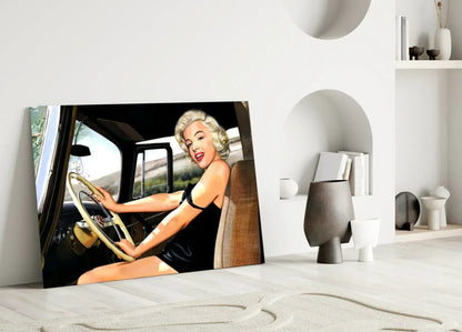 Marilyn Monroe Glass Wall Art - LUXARTDECO