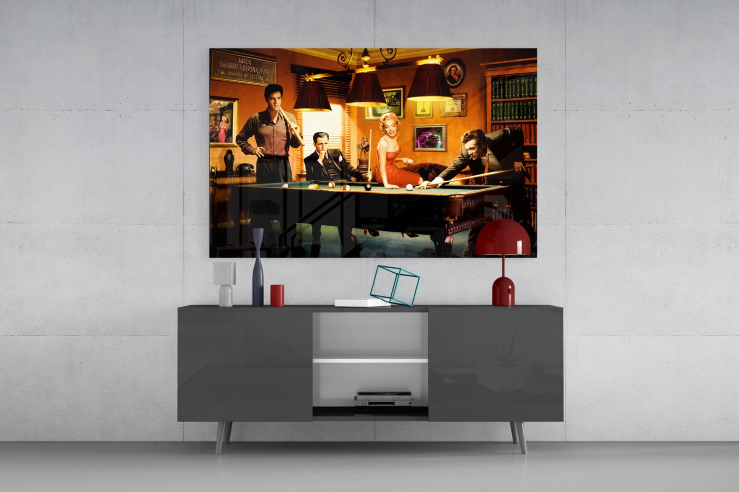 Marilyn Elvis Humphrey - Pool V2 Glass Wall Art