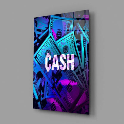 Money Cash Glass Wall Art - LUXARTDECO