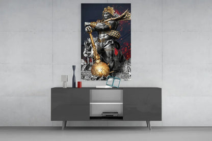 Hanuman Glass Wall Art - LUXARTDECO