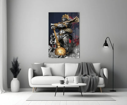 Hanuman Glass Wall Art - LUXARTDECO