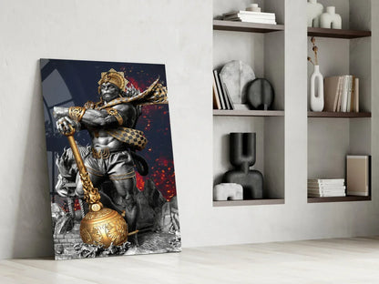 Hanuman Glass Wall Art - LUXARTDECO