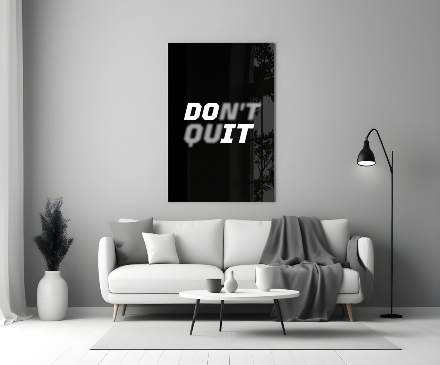 Don't Quit Glass Wall Art