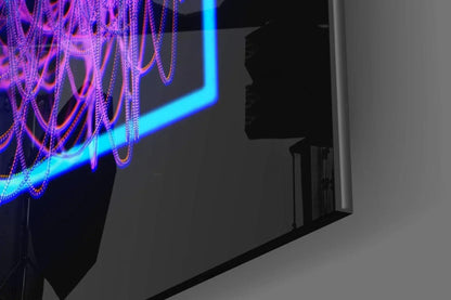 Neon Skull Glass Wall Art - LUXARTDECO