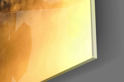 Dandelion Gold Dust Glass Wall Art - LUXARTDECO