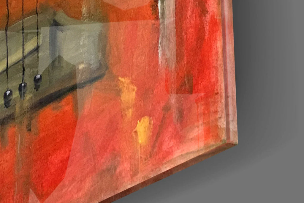 Guitar Glass Wall Art - LUXARTDECO