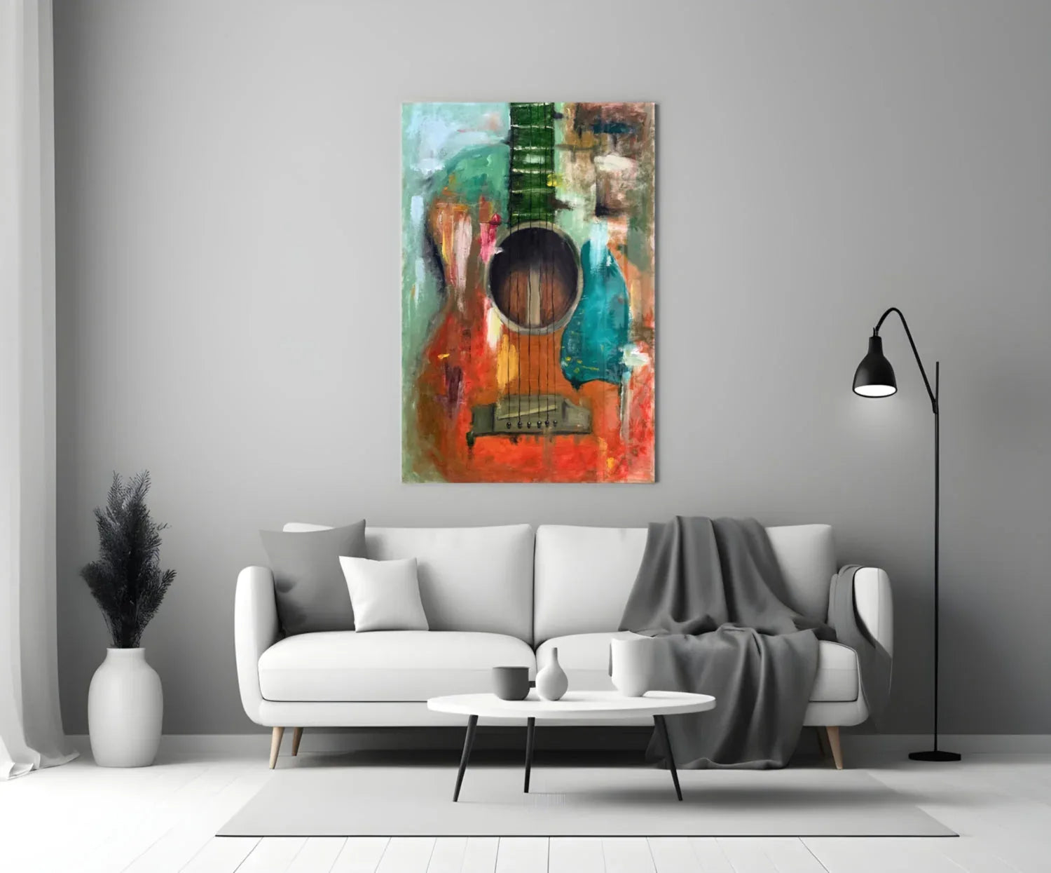 Guitar Glass Wall Art - LUXARTDECO