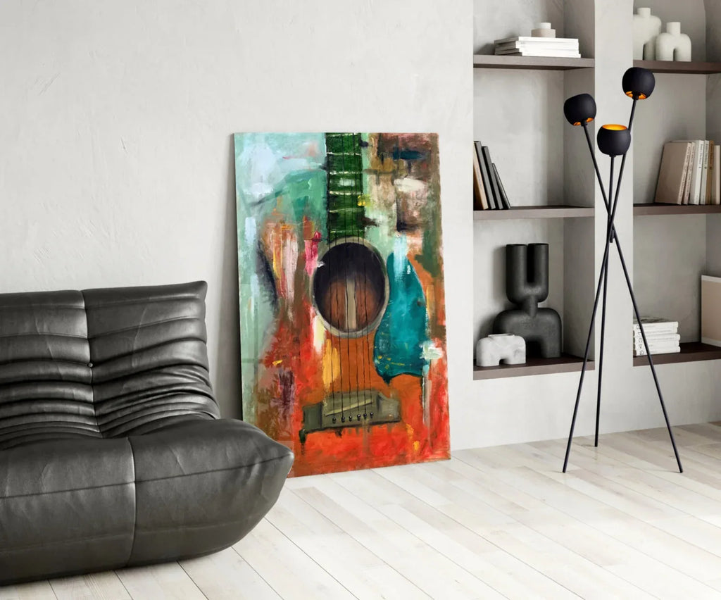 Guitar Glass Wall Art - LUXARTDECO