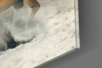 Brown Horses Glass Wall Art - LUXARTDECO
