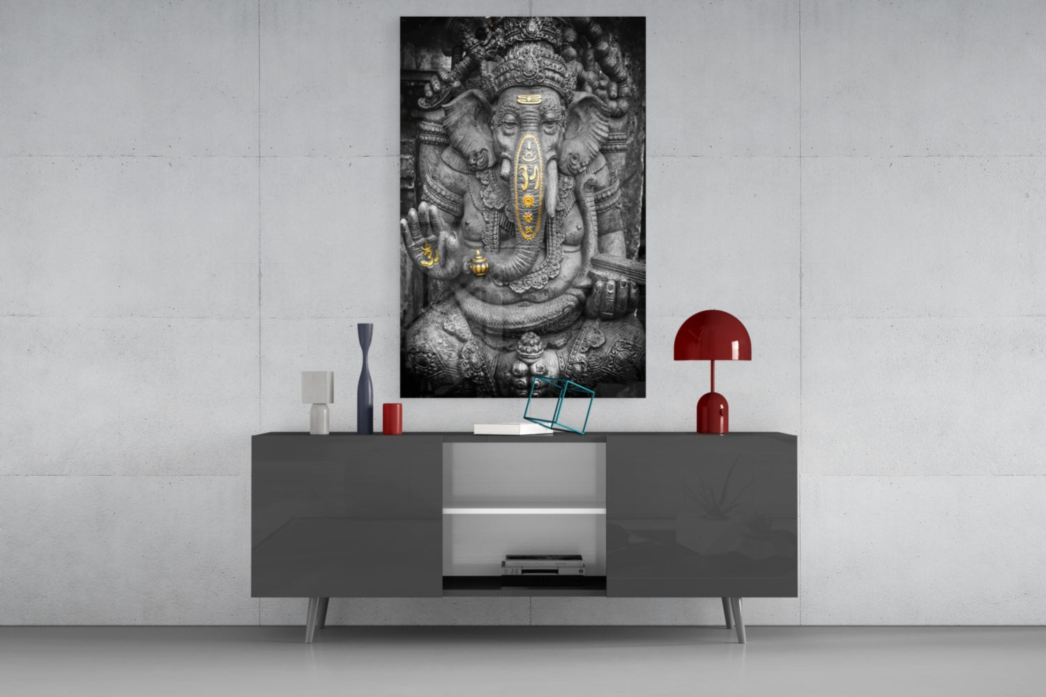 Ganesha Glass Wall Art